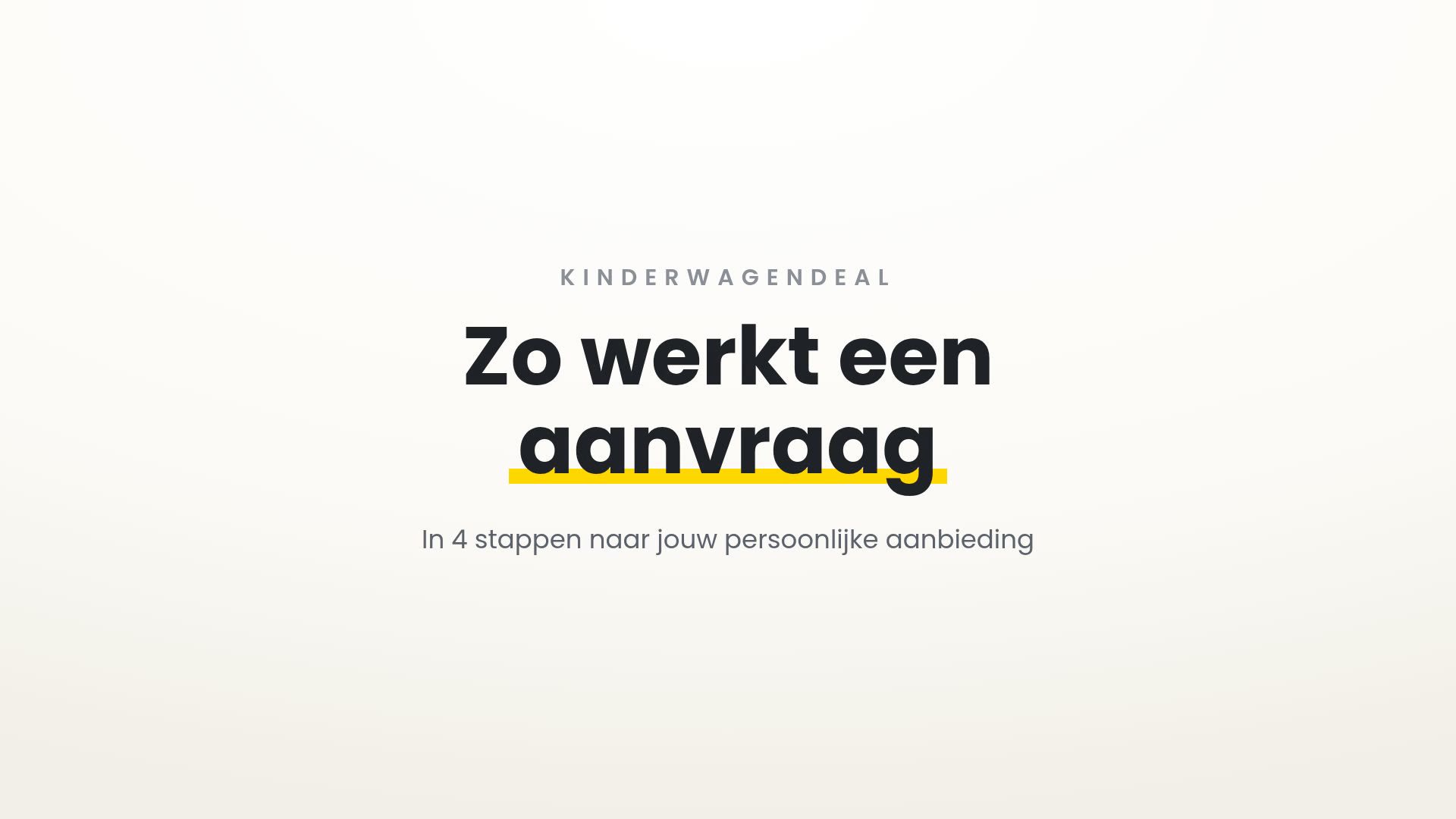 Uitlegvideo: in 4 stappen naar je persoonlijke kinderwagen-aanbieding